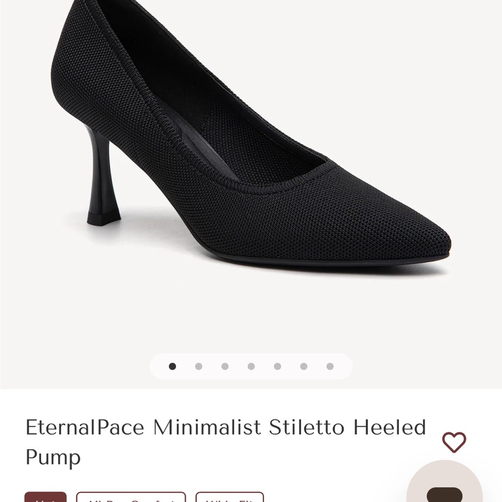 Cozy Island Stiletto Heeled Pump - Black- 8
